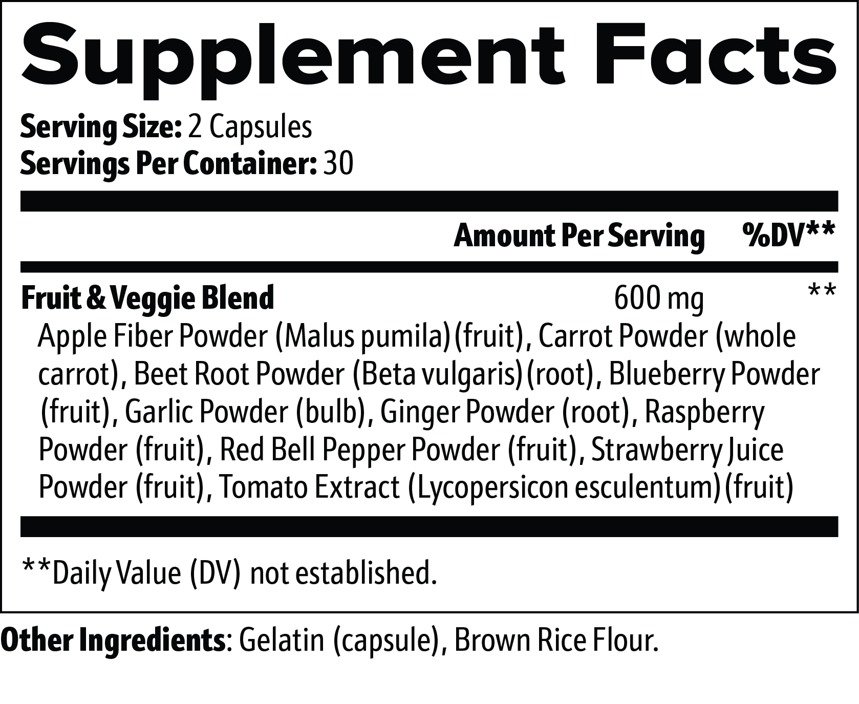 Fruits and Vegetables Supplement-Daily Greens Blend