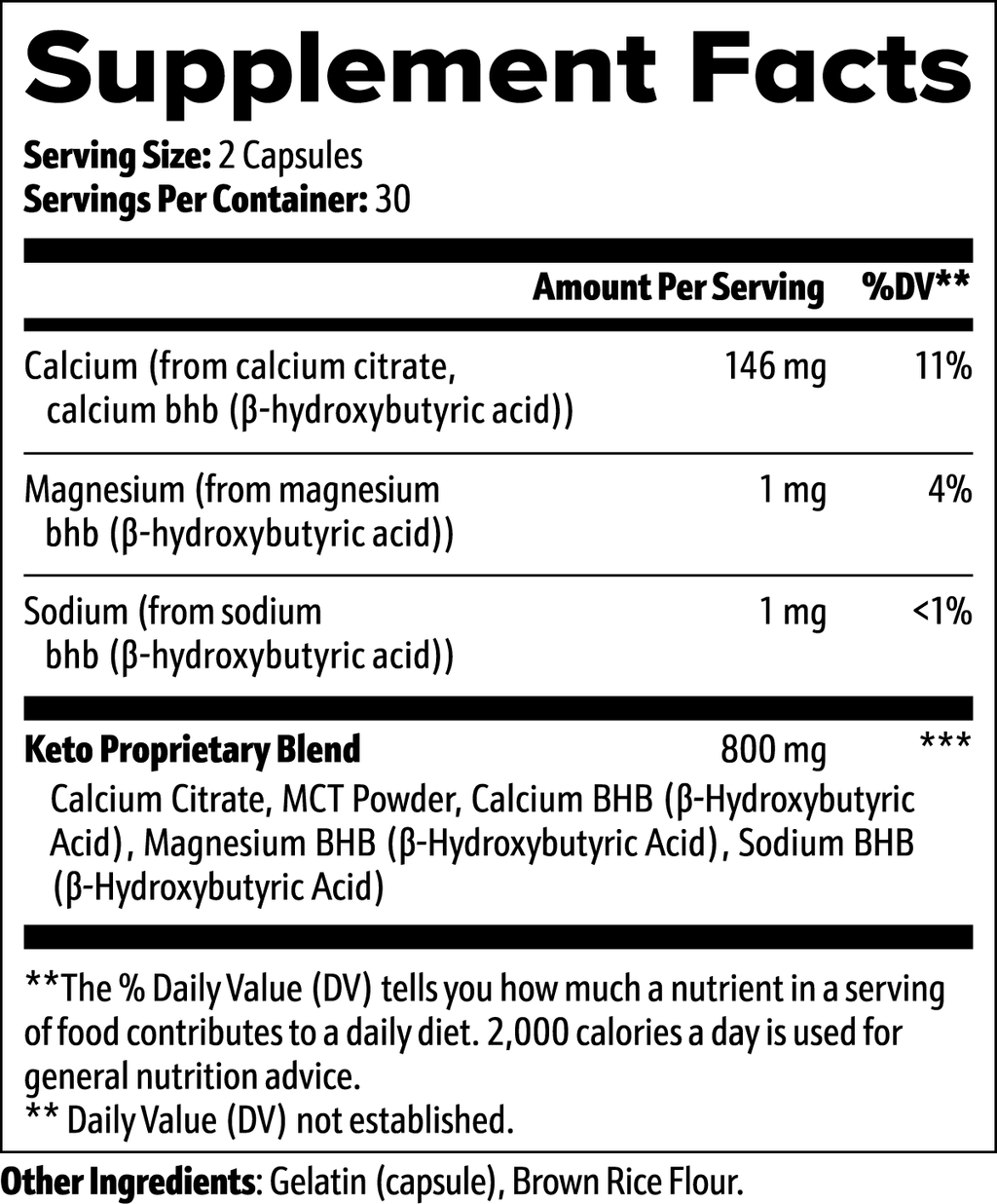 Keto BHB Supplement - Exogenous Ketones