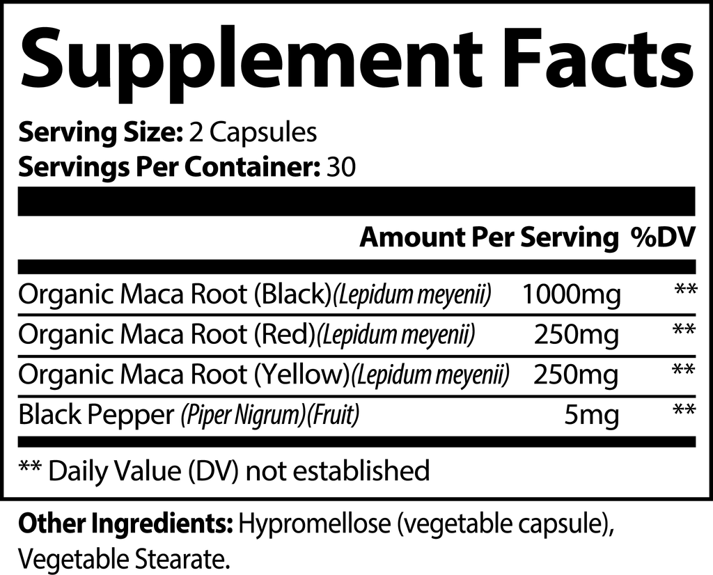 Maca Root Extract Supplement