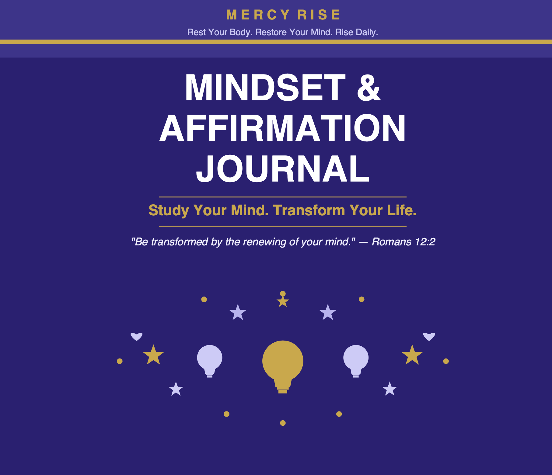 Mercy Rise Mindset & Affirmation Journal — Digital Download