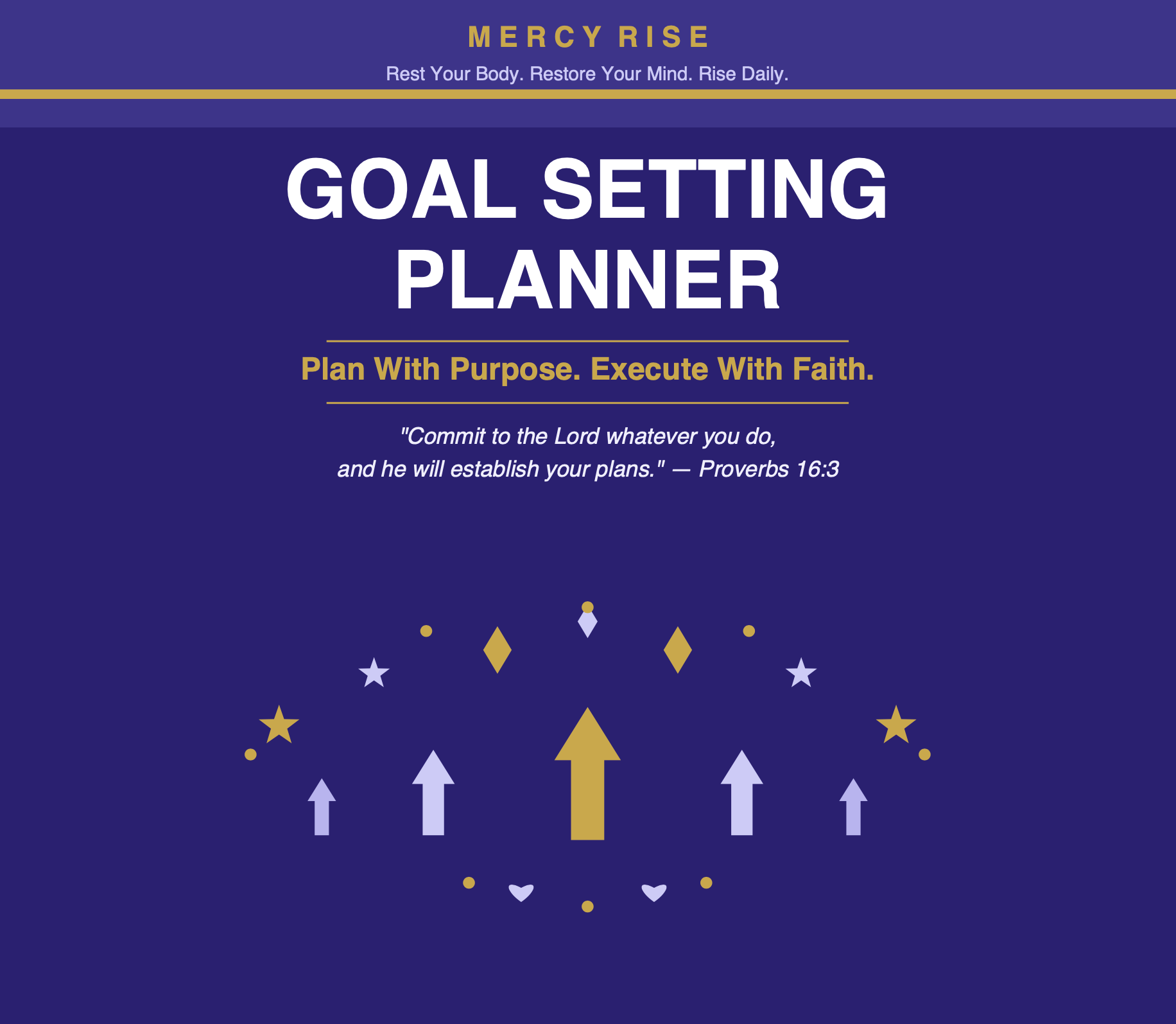 Mercy Rise Goal Setting Planner — Digital Download